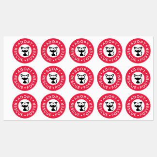 Adoptier, Rettung, Foster | Niedlich Black Cat Etiketten