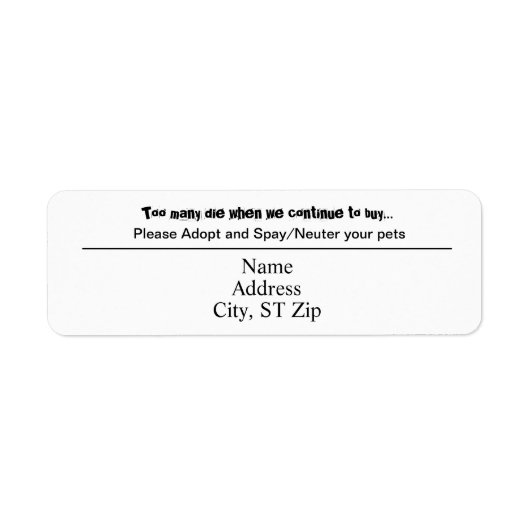 Adoptier Spay Neuter Pet Überbevölkerung (Vorne)