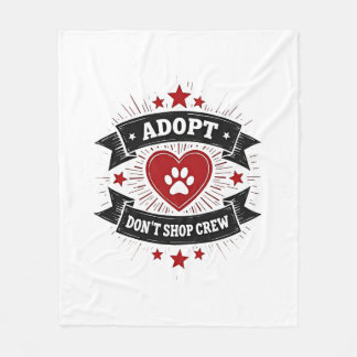 Adoptier statt kaufen Crew Vintage Tierrettung Pfo Fleecedecke