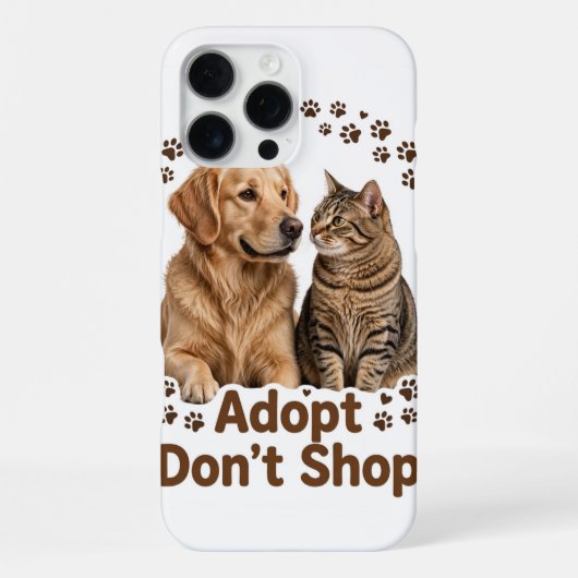 Adoptier statt kaufen iPhone 16 Pro Max Hülle (Rückseite)
