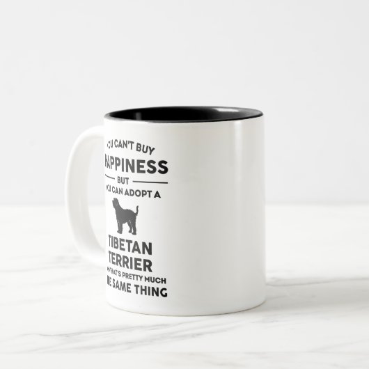 Adoptier tibetischen Terrier Happiness Zweifarbige Tasse (Vorderseite Links)