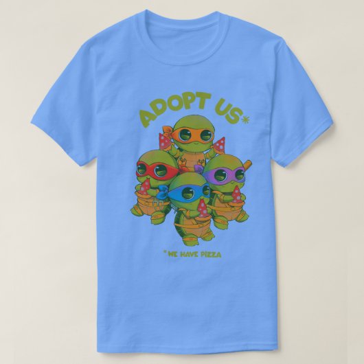 Adoptier uns Pizza T-Shirt (Design vorne)