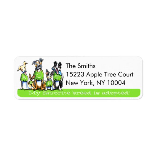 Adoptier von Hunden mit Off-Leash Art™ Green Tagli (Vorne)