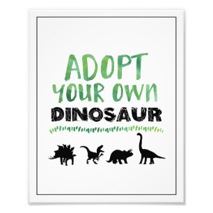 Adoptiere Dein eigenes Dinosaurier-Geburtstags-Sch Fotodruck