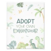 Adoptiere Dein Eigenes Dinosaurier-Geburtstags-Sch Fotodruck (Vorne)