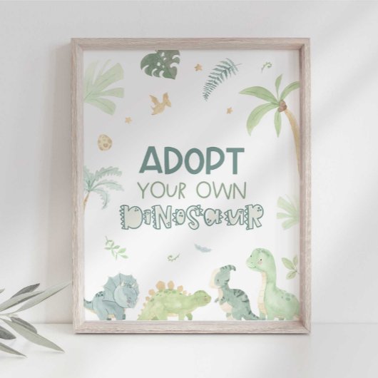 Adoptiere Dein Eigenes Dinosaurier-Geburtstags-Sch Fotodruck