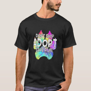 Adoptiere Don Shop Rettungshunde Katze Lustiger Hu T-Shirt