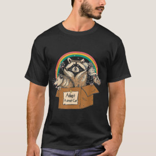 Adoptiere-ein-Strassenkatze-Shirt Lustiges Opossum T-Shirt