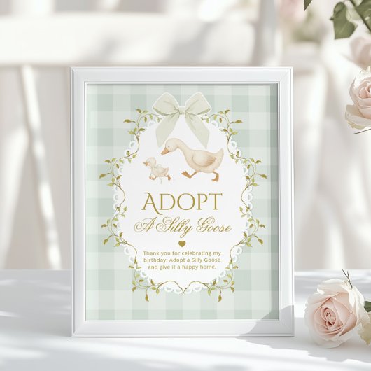 Adoptiere eine alberne Gans geschlechtsneutraler 1 Poster