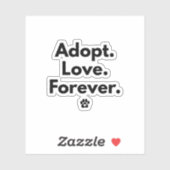 Adoptiere Liebe Für Immer Sticker (Blatt)