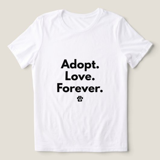 Adoptiere Liebe für Immer T-Shirt Tri-Blend Shirt (Design Vorderseite)