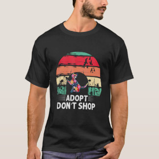 Adoptiere nicht kaufen Katze Vintage Regenbogen Re T-Shirt