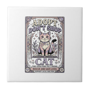 Adoptiere statt zu kaufen Katze Katzenrettung Adop Fliese