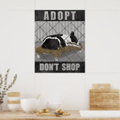 Adoptiere statt zu kaufen poster (Küche)