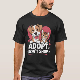 Adoptiere statt zu kaufen Tieradoption für Hund Ka T-Shirt