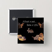 adoptieren Sie ein Haustier retten ein Button (Vorne & Hinten)