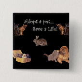 adoptieren Sie ein Haustier retten ein Button (Vorderseite)