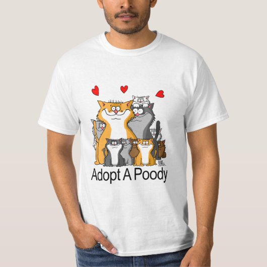Adoptieren Sie ein Poody T-Shirt (Vorderseite)