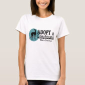 Adoptieren Sie ein Windhund-Hundelogo T-Shirt (Vorderseite)