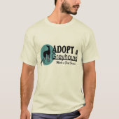 Adoptieren Sie ein Windhund-Hundelogo T-Shirt (Vorderseite)