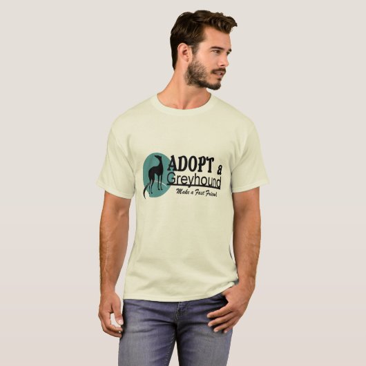 Adoptieren Sie ein Windhund-Hundelogo T-Shirt (Vorne ganz)