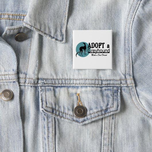 Adoptieren Sie ein Windhund-Logo Button (Beispiel)