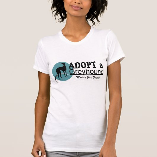 Adoptieren Sie ein Windhund-Logo T-Shirt (Vorderseite)