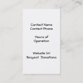 Adoptieren Sie eine älterer Visitenkarte (Rückseite)