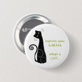 Adoptieren Sie eine Katze Button (Vorne & Hinten)
