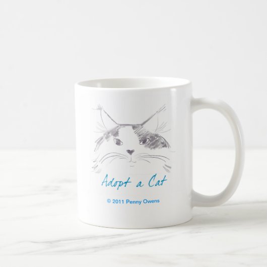 Adoptieren Sie eine Katze Kaffeetasse (Rechts)