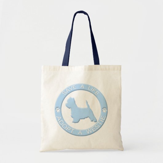 Adoptieren Sie eine Westie Tasche (Vorne)