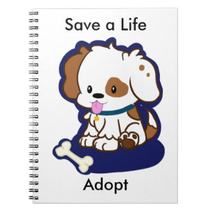 Adoptieren Sie einen Hund Notizblock