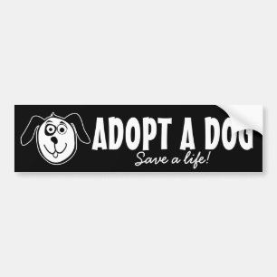 Adoptieren Sie einen HundeAutoaufkleber Autoaufkleber