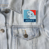 Adoptieren Sie einen Hundknopf Button (Beispiel)