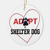 Adoptieren Sie einen Schutz-Hund Keramikornament (Links)