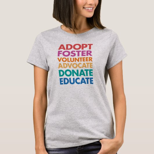 Adoptieren Sie freiwilligen Pflegeanwalt spenden T-Shirt (Vorderseite)