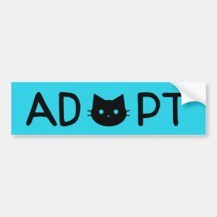 "ADOPTIEREN Sie" Katzen-Autoaufkleber Autoaufkleber