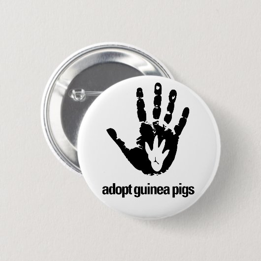 Adoptieren Sie Meerschweinchen-Knopf - Button (Vorne & Hinten)