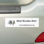Adoptieren Sie obdachlose Ratten! Autoaufkleber (Auf Auto)