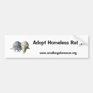 Adoptieren Sie obdachlose Ratten! Autoaufkleber