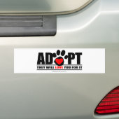 Adoptieren Sie Pawprint Autoaufkleber (Auf Auto)