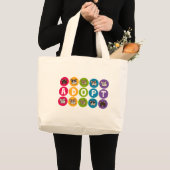 Adoptieren Sie Regenbogen Frenchie Jumbo Stoffbeutel (Vorderseite (Produkt))