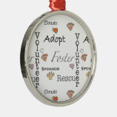 Adoptieren Sie, retten Sie und fördern Sie Silbernes Ornament (Rechts)