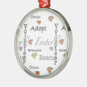 Adoptieren Sie, retten Sie und fördern Sie Silbernes Ornament (Links)