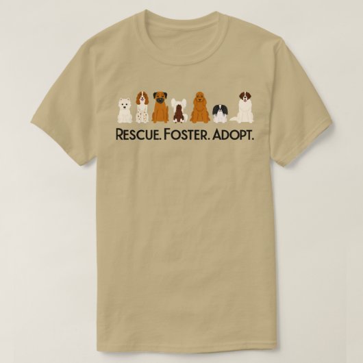 Adoptierend Hunde in Rettungskapseln T-Shirt (Design vorne)