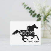 Adoptierend Pferde Postkarte (Stehend Vorderseite)
