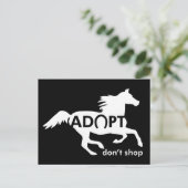 Adoptierend Pferde Postkarte (Stehend Vorderseite)