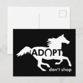 Adoptierend Pferde Postkarte (Vorne/Hinten)