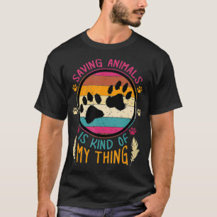 Adoptierend Vintage Rescue-Adoption Rettend Tiere T-Shirt