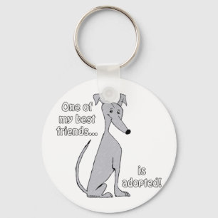 Adoptiert~blau Schlüsselanhänger